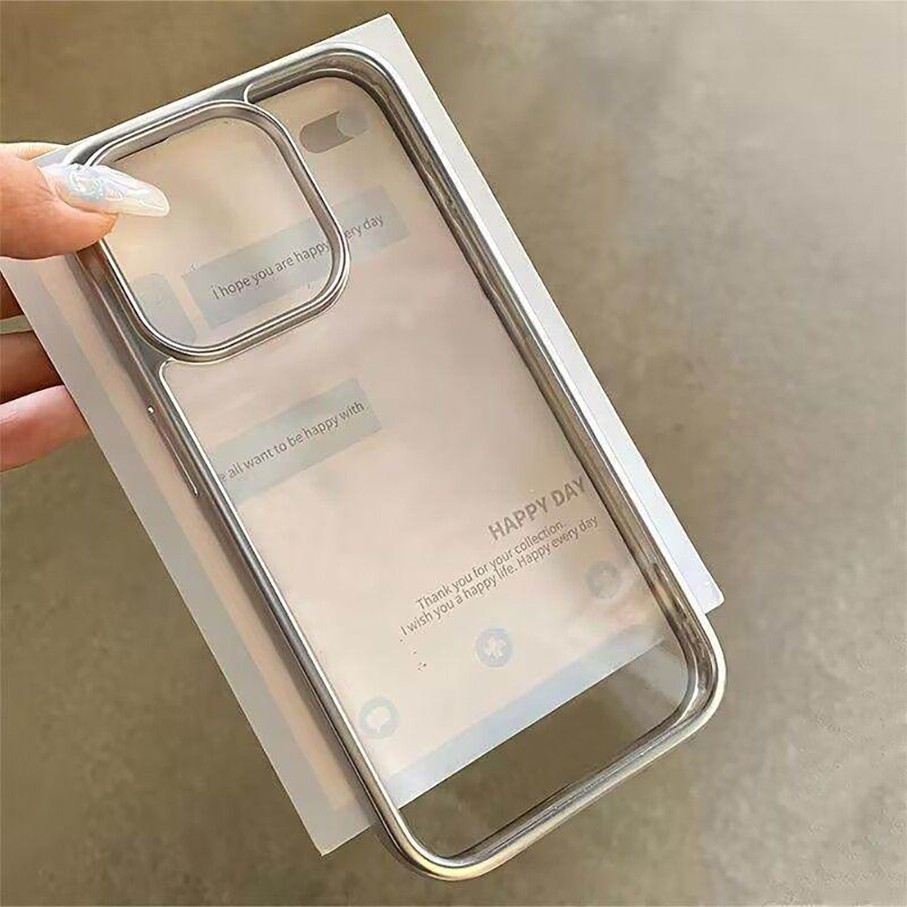 Phone Cases Best - Роскошный простой однотонный чехол с гальваническим