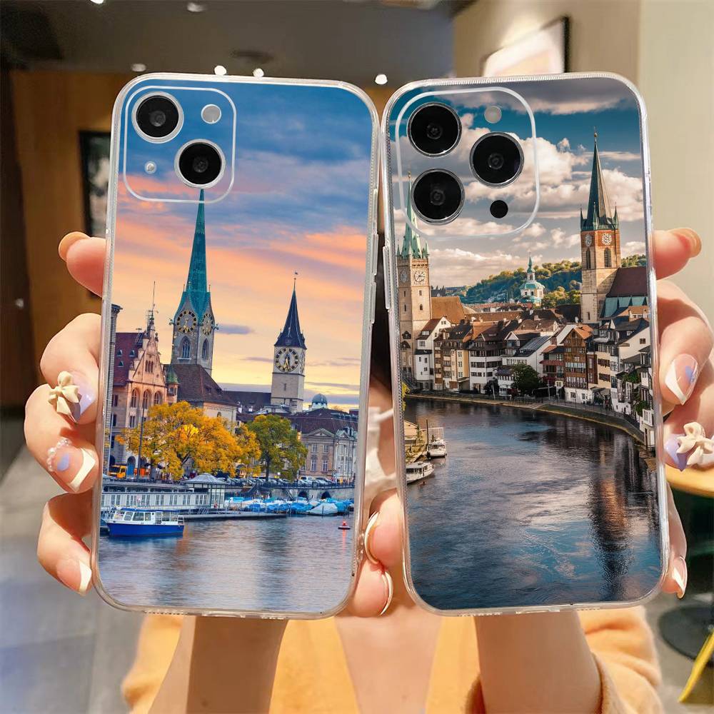 Zurich Phone Cases - Прозрачный мягкий чехол для iPhone 17