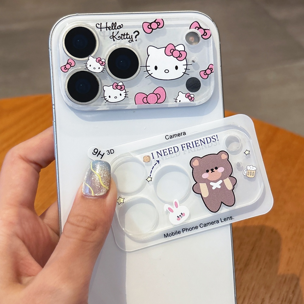 Phone Cases With Charms - Милая мультяшная защитная пленка для камеры