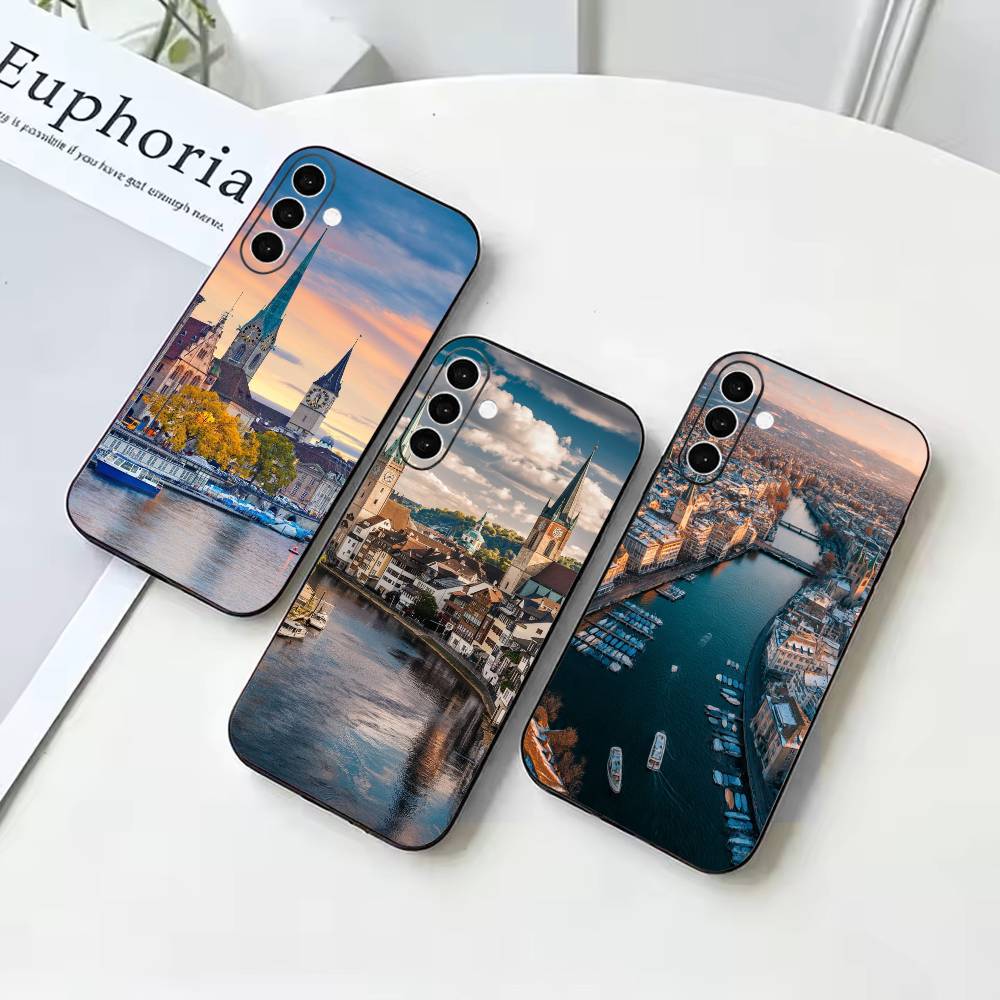 Zurich Phone Cases - Черный мягкий силиконовый чехол для телефона