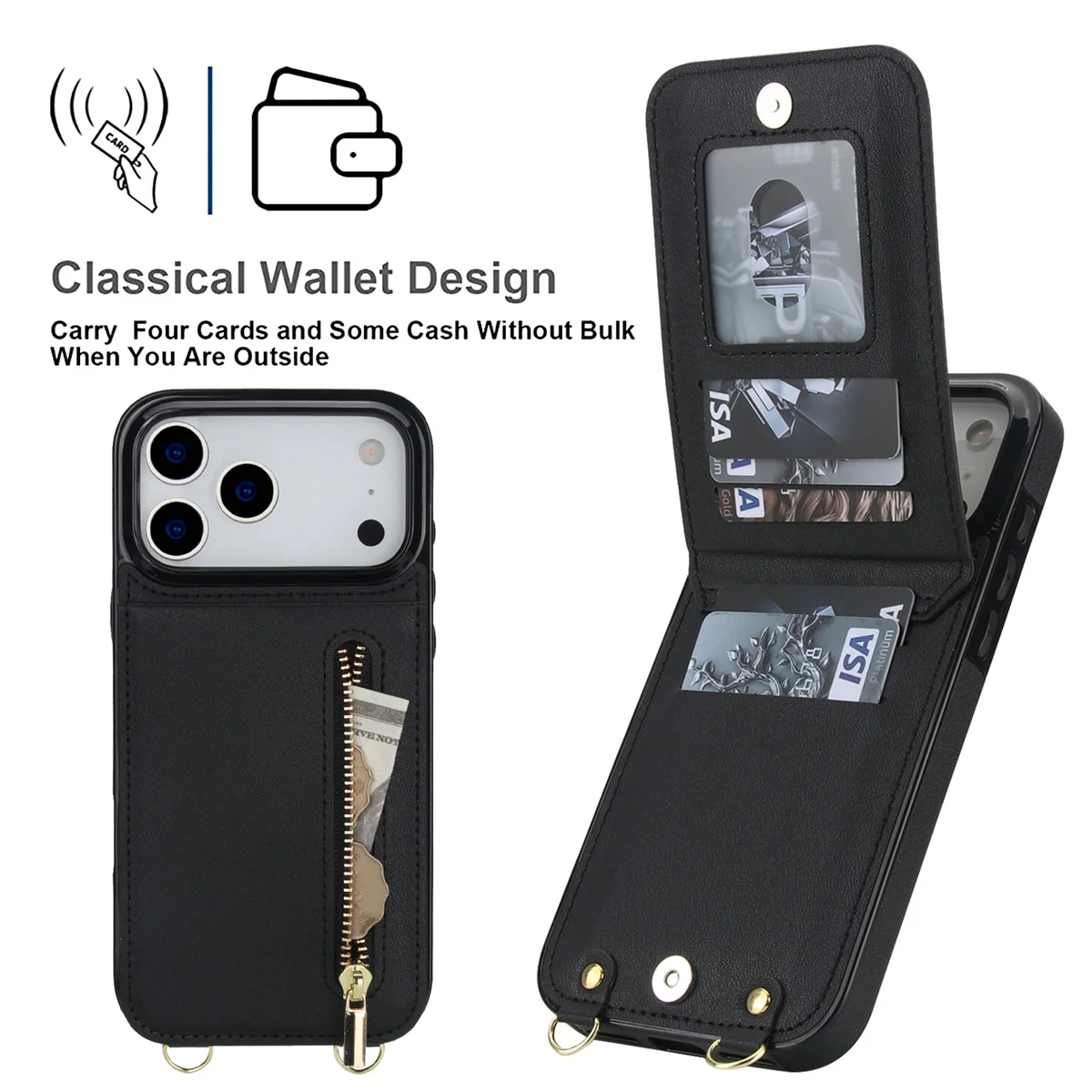 Кожаный чехол-кошелек на молни – обзор и цена Phone Cases That Hold Cards