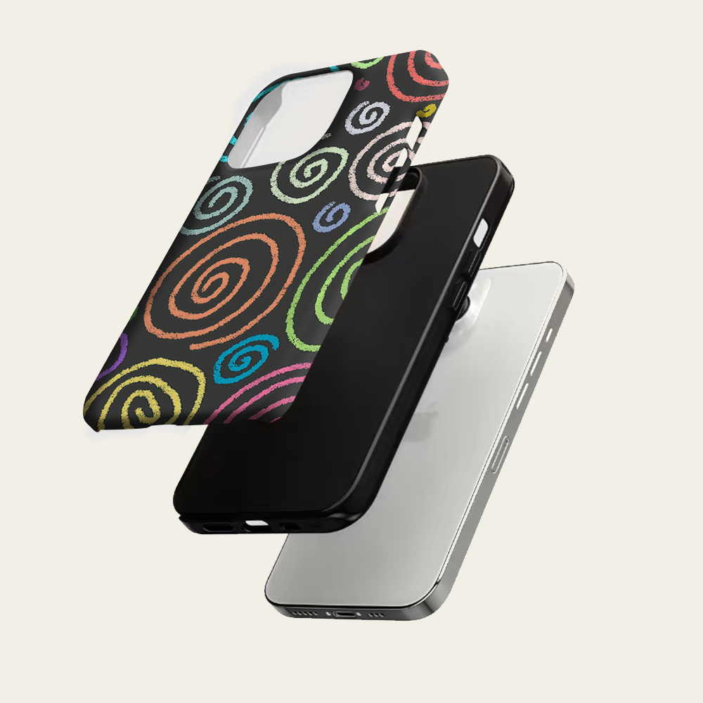Яркий спиральный дизайн на чер – обзор и цена Phone Cases Iphone 15