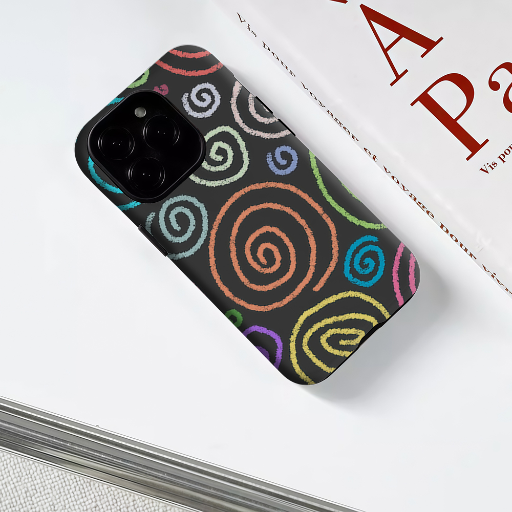 Яркий спиральный дизайн на чер – обзор и цена Phone Cases Iphone 15